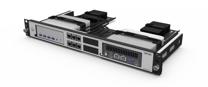 Kit 19″ 1,33U pour 2 × GEEKOM A9 Max Mini PC, GEEKOM A8 Max Mini PC, GEEKOM A7 Max Mini PC, vue 1