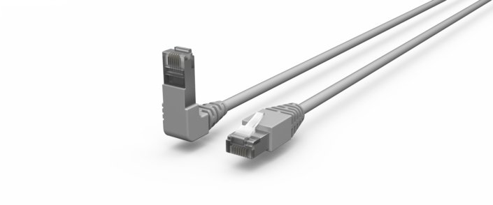 CAT.6A upwards angeld-straight Cable