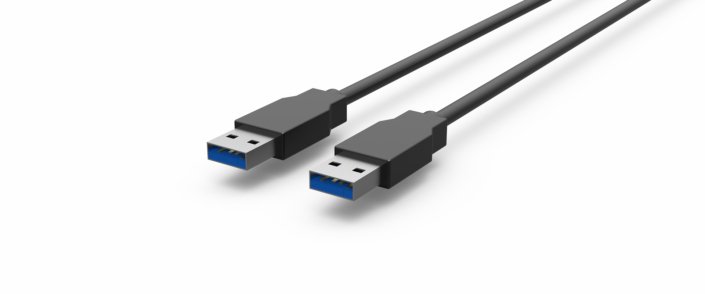 Câble USB 3.0 (Type-A) · USB-A > USB-A · noir · 1,0 m, vue 1