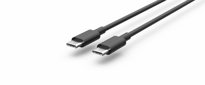 Câble USB 3.2 (Type-C) Gen2x2 · USB-C > USB-C · 20 Gbps · PD 100 Watt · 4K / 60 Hz · noir · 1,0 m, vue 1