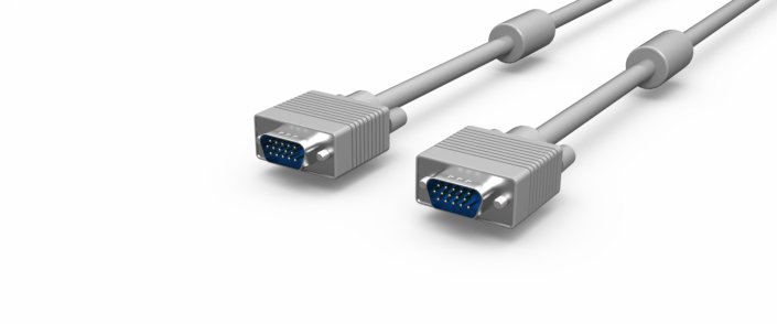 Câble VGA · D-Sub15 · VGA mâle > VGA mâle · 15 broches · blanc · 1,8 m, vue 1