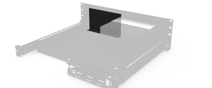 Cache de slot autoradio 2 DIN, vue 1