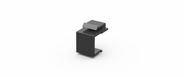 Cache keystone · pour ports keystone inutilisés · noir, vue 1