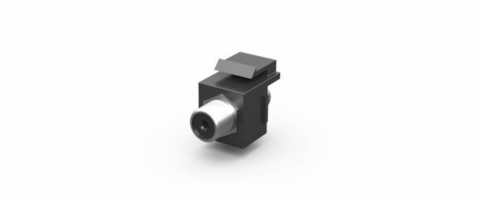 Coupleur keystone F-Type · TV câble/satellite · F-Type > F-Type · noir, vue 1