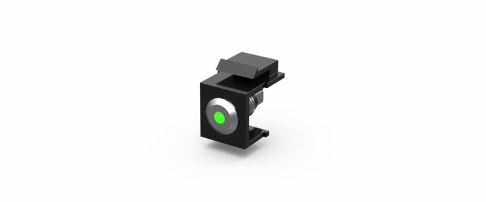Coupleur keystone LED · vert · 6 V · plat · noir, vue 1
