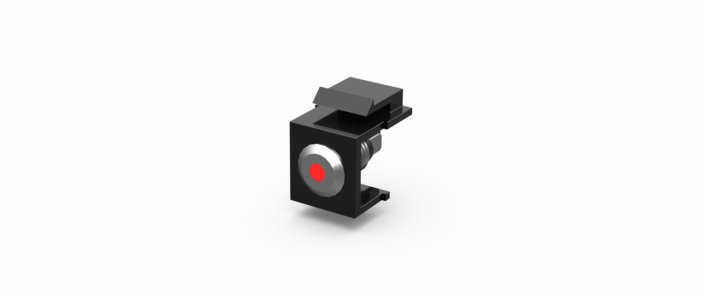 Coupleur keystone LED · rouge · 6 V · plat · noir, vue 1