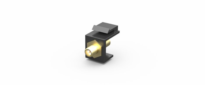 Coupleur keystone RP-SMA · RP-SMA > RP-SMA · noir, vue 1