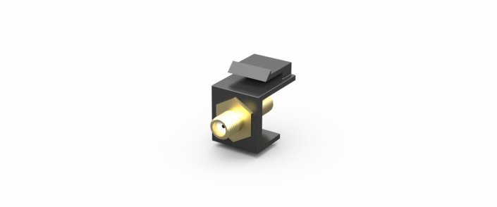 Coupleur keystone SMA · SMA > SMA · noir, vue 1