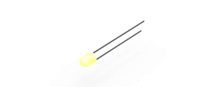 LED basse consommation ø3 mm (Kingbright) · jaune, vue 1