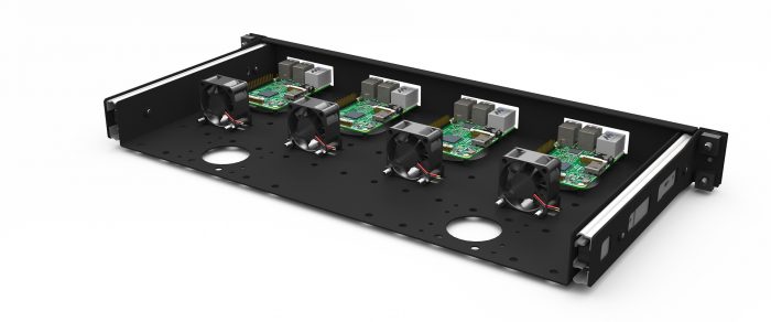 UM-SBC-204 - Kit de montage en rack Raspberry Pi 19″ | Emplacement 4x Pi | 1.00U