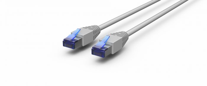 Câble patch PrimeLine, Cat.6A, S/FTP, gris