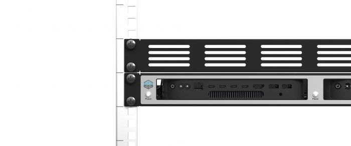 UM-APP-003 - Kit de montage en rack Apple Mac Mini 19″ | 2x emplacement Mac Mini | 1.00U